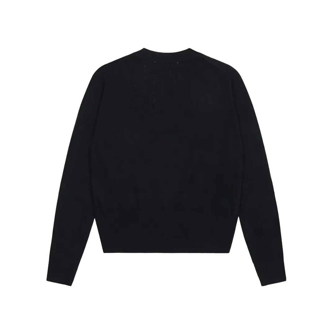 vivienne west wood West Queen Vivian Saturn New Retro "Unisex" Hollow Design Knitted Sweater Wool Round Neck 2024 Spring Latest Style Size: S -M- L Color: Apricot Navy